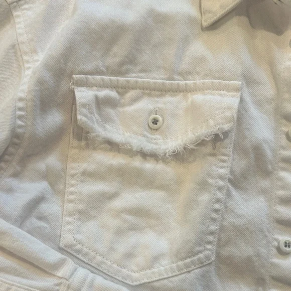 Moussy Vintage White Cropped Denim Jacket (244) - Picture 4 of 9